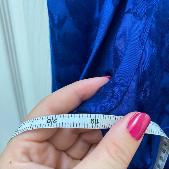 Majorelle Revolve blue floral wrap dress silky Bedford Mini Dress - Picture 4 of 8